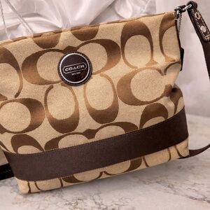 Coach Tan and Brown Crossbody Bag